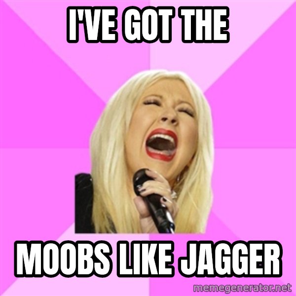 Wrong Lyrics Christina meme: I'VE GOT THE / MOOBS LIKE JAGGER