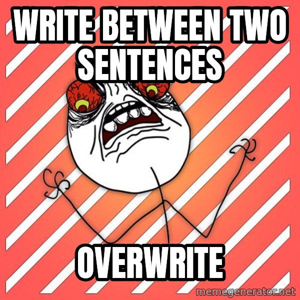 iHate meme: write between two sentences / overwrite