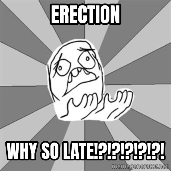 Whyyy??? meme: erection / why so late!?!?!?!?!?!
