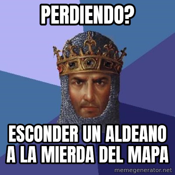 Age Of Empires meme: Perdiendo? / esconder un aldeano a la mierda del mapa
