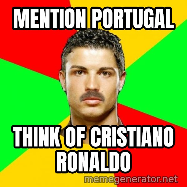 The Portuguese meme: MENTION PORTUGAL / THINK OF CRISTIANO RONALDO