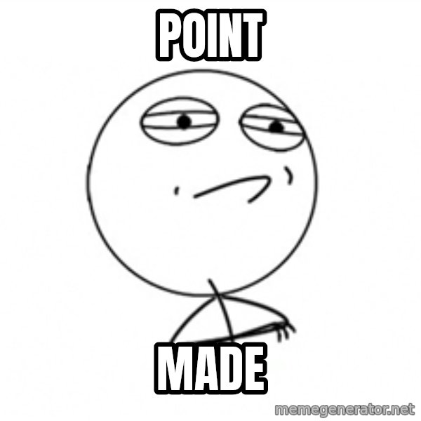 Challenge Accepted 2 meme: Point / made