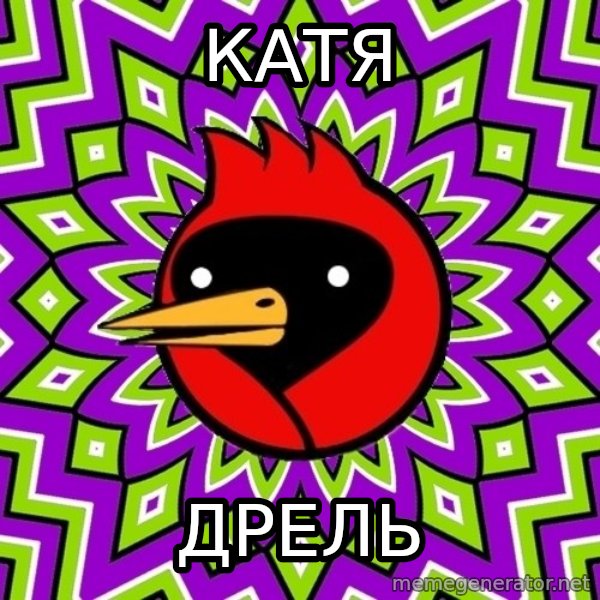 Omsk Crow meme: Катя / Дрель