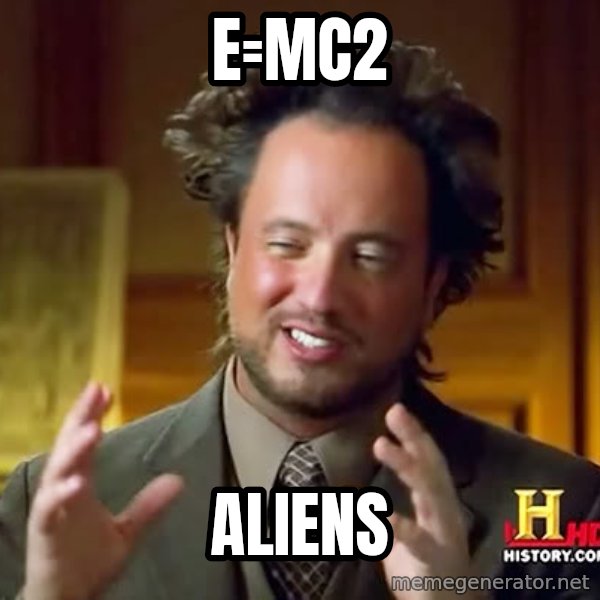 Giorgio A Tsoukalos Hair meme: E=MC2 / aliens