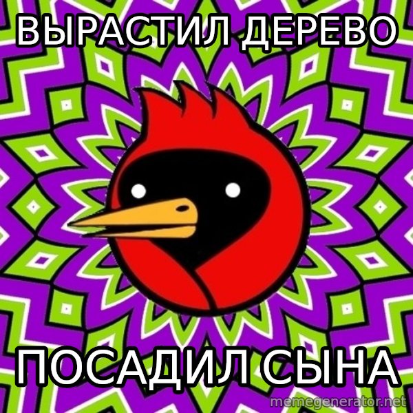 Omsk Crow meme: вырастил дерево / посадил сына