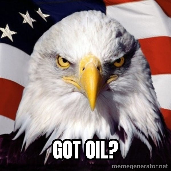 American Pride Eagle meme: got oil?