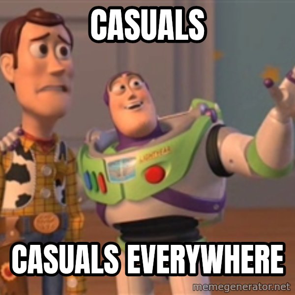 Tseverywhere meme: casuals / casuals everywhere