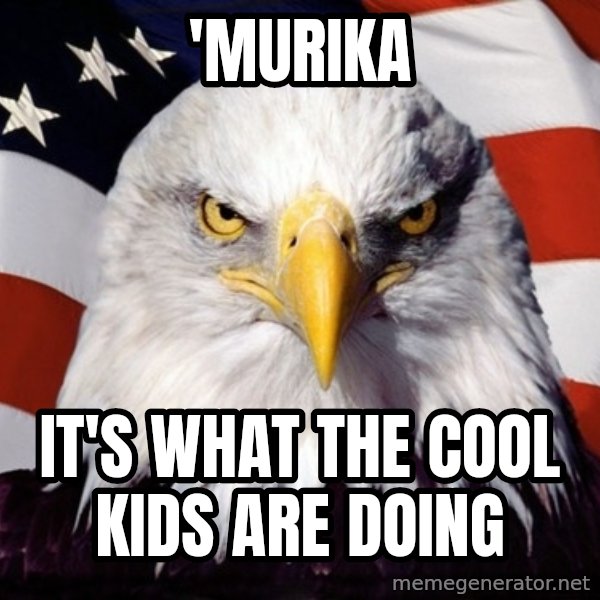 American Pride Eagle meme: 'Murika / It's what the cool kids are doing