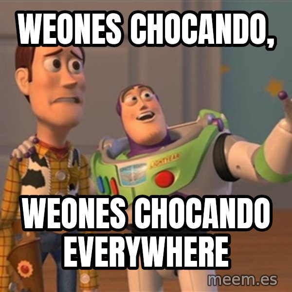 Anonymous, Anonymous Everywhere meme: weones chocando, / weones chocando everywhere