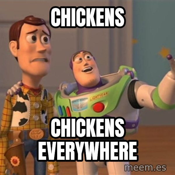 Anonymous, Anonymous Everywhere meme: Chickens / Chickens everywhere