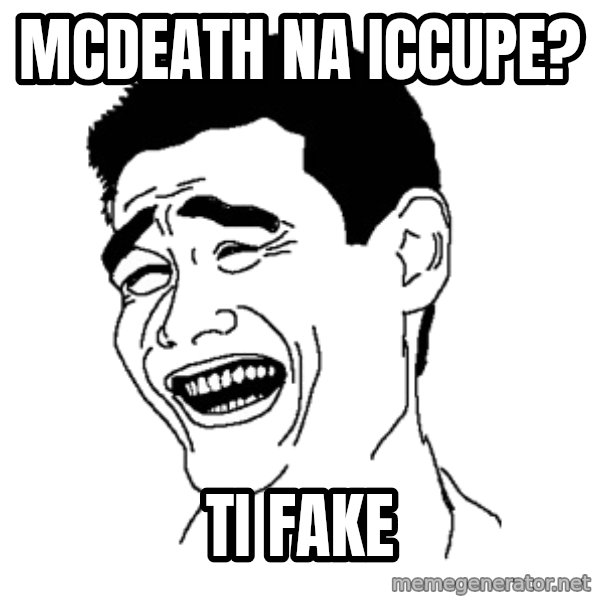 Yaomingpokefarm meme: MCDEATH NA ICCUPE? / TI FAKE