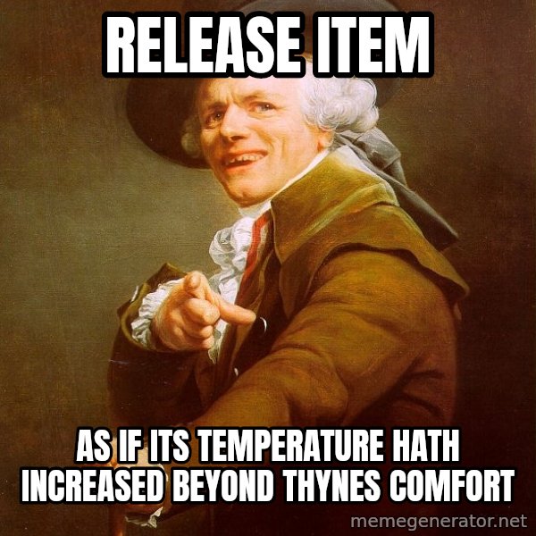 Joseph Ducreux meme: Release item / As if its temperature hath increased beyond thynes comfort