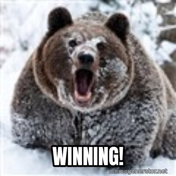 Clean Cocaine Bear meme: WINNING!