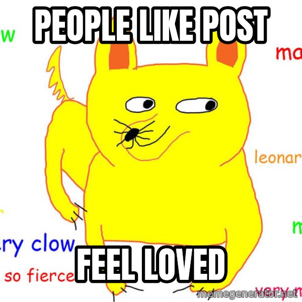 Forever Alone meme: people like post / feel loved