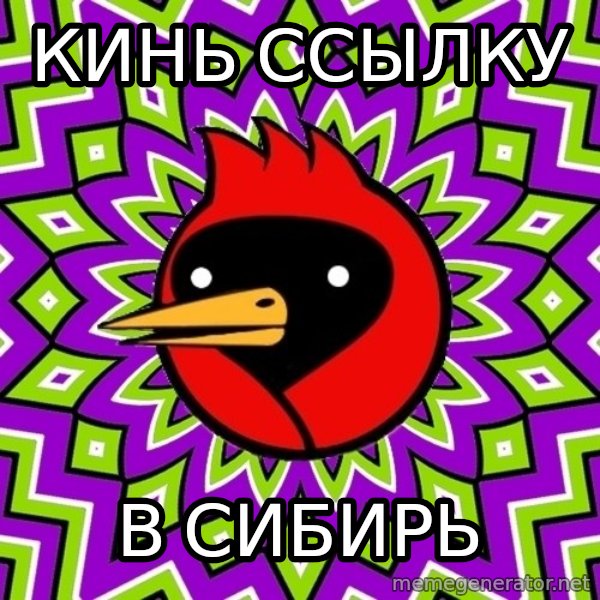 Omsk Crow meme: кинь ссылку / в сибирь