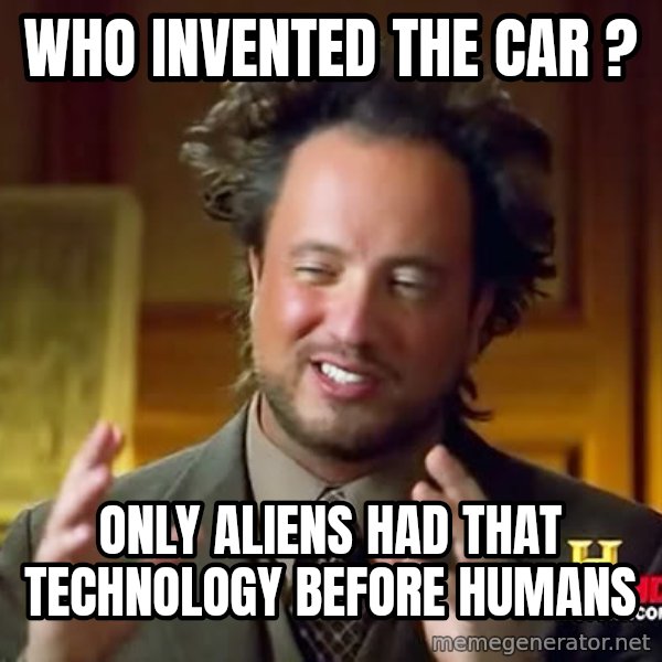 Giorgio A Tsoukalos Hair meme: who invented the CAR ? / ONLY ALIENS HAD THAT TECHNOLOGY BEFORE HUMANS