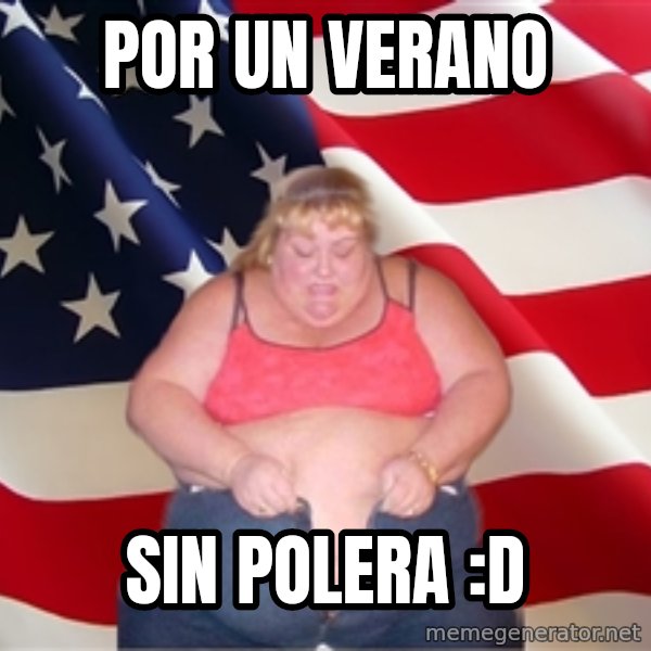 Asinine America meme: POR UN VERANO / SIN POLERA :D