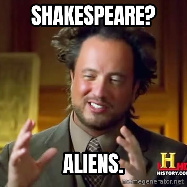 Giorgio A Tsoukalos Hair meme: shakespeare? / Aliens.