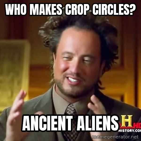 Giorgio A Tsoukalos Hair meme: WHO MAKES CROP CIRCLES? / ANCIENT ALIENS