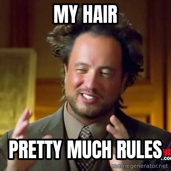Giorgio A Tsoukalos Hair meme: My hair / pretty much rules