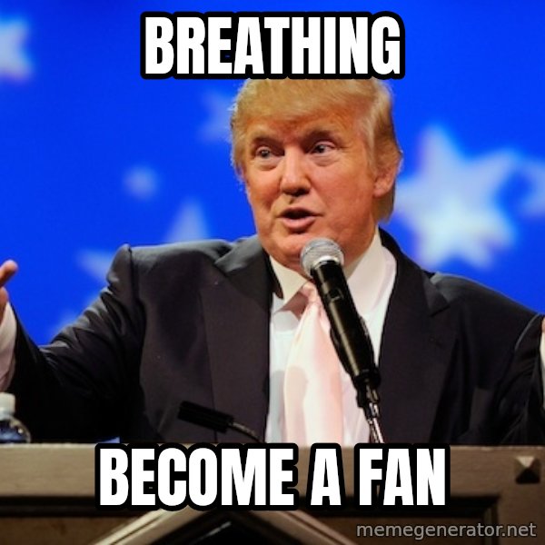 Annoying Facebook Girl meme: breathing / become a fan