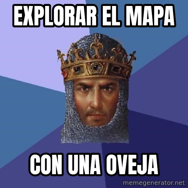 Age Of Empires meme: EXPLORAR EL MAPA / CON UNA OVEJA