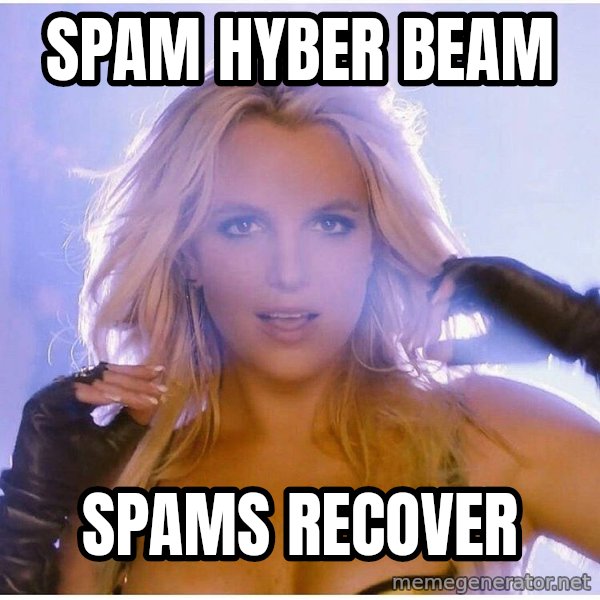 Professor Oak meme: spam hyber beam / spams recover
