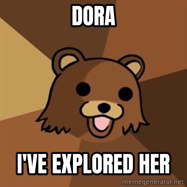 Pedobear meme: DOra / I've Explored her