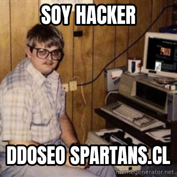 Nerd meme: Soy hacker / DDoSeo spartans.cl