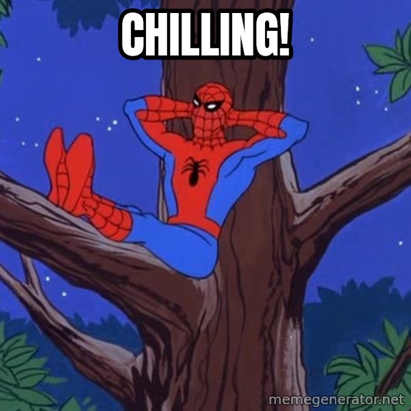 Spiderman Tree meme: chilling!
