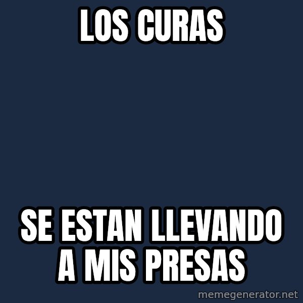 Pedobear meme: los curas / se estan llevando a mis presas