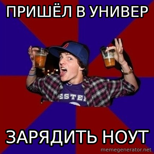 Sunny Student meme: пришёл в универ / зарядить ноут