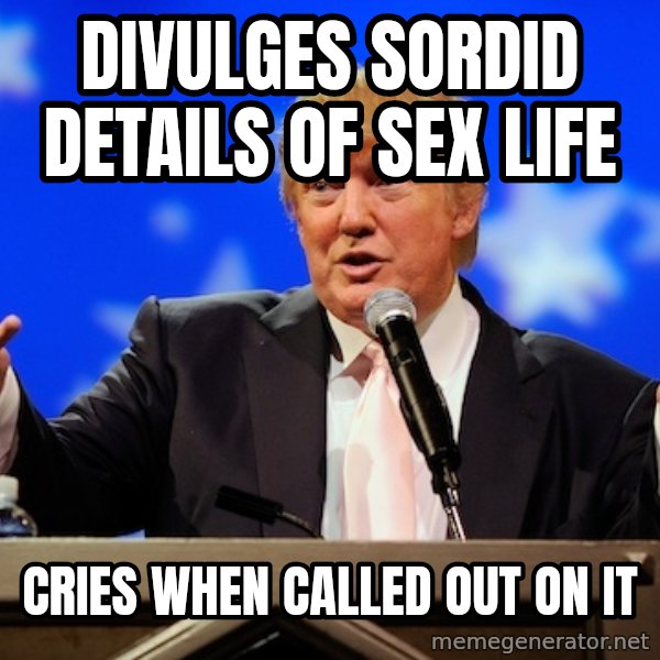 Annoying Facebook Girl meme: DIVULGES SORDID DETAILS OF SEX LIFE / CRIES WHEN CALLED OUT ON IT