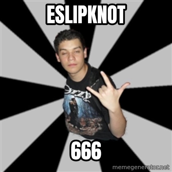 Metal Boy From Hell meme: ESLIPKNOT / 666