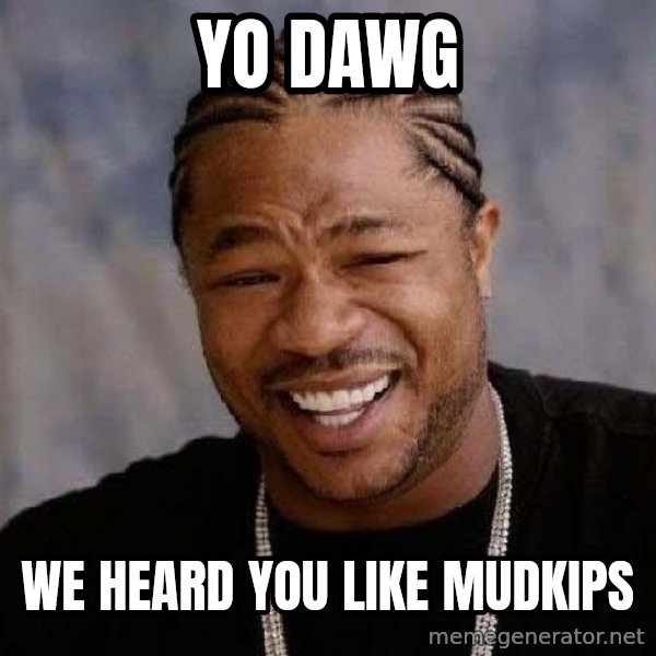 Yo Dawg meme: yo dawg / we heard you like mudkips