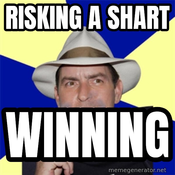 Charlie Sheen Winning meme: RISKING A SHART / winning
