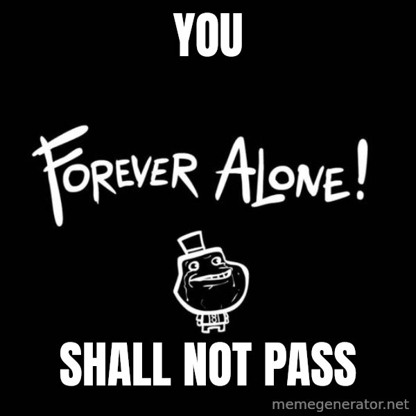 Chill Out Lemur meme: you / shall not pass