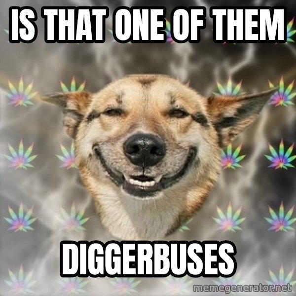 Stoner Dog meme: is that one of them / diggerBuses