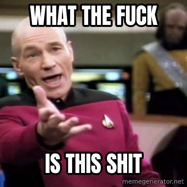 Picard Wtf meme: what the fuck / is this shit
