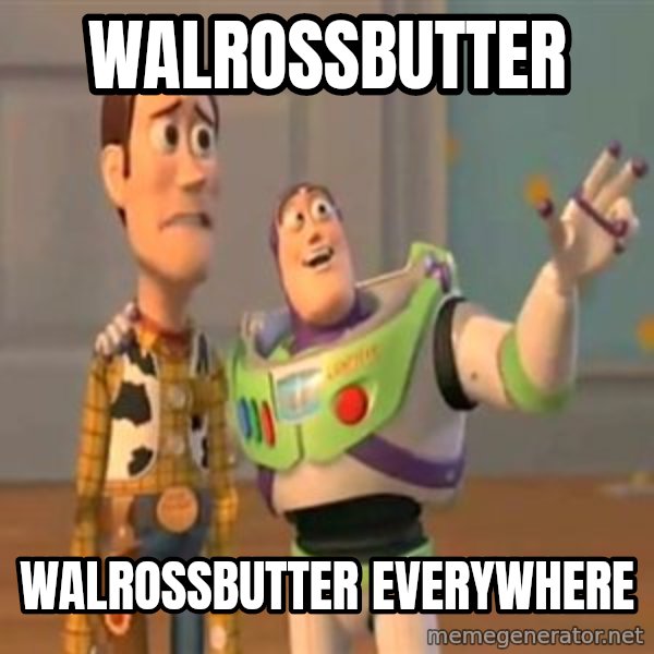 X, X Everywhere  meme: Walrossbutter / walrossbutter everywhere