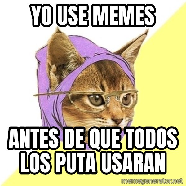 Hipster Kitty meme: Yo Use MEMES / ANTES DE QUE TODOS LOS PUTA USARAN