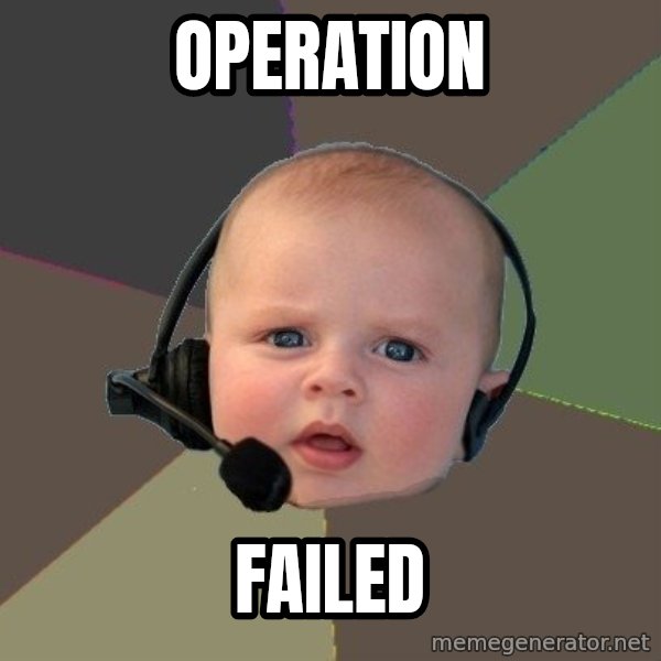 FPS N00b meme: operation / failed