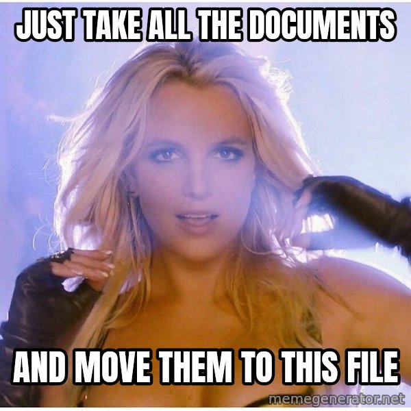 patrick star meme: Just take all the documents / And Move them To this file