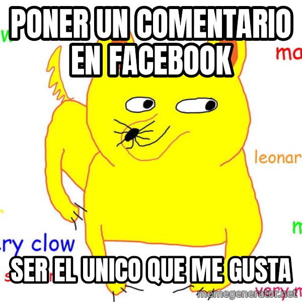 Forever Alone meme: poner un comentario en facebook / ser el unico que me gusta