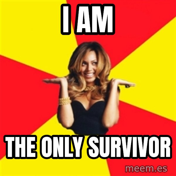 Beyonce Giselle Knowles meme: i am / the only survivor