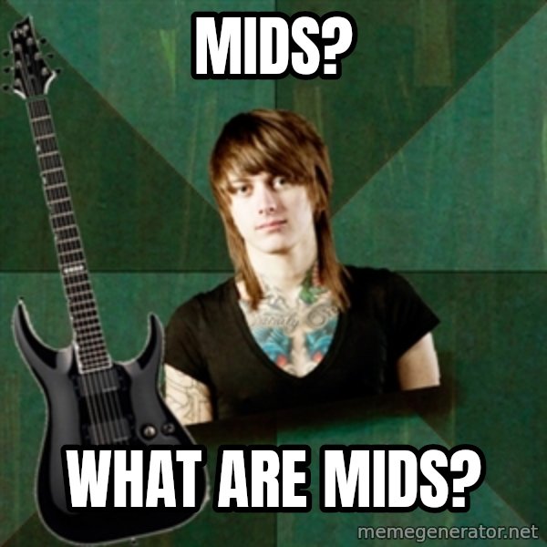 Progressive Guitarist meme: Mids? / What are mids?