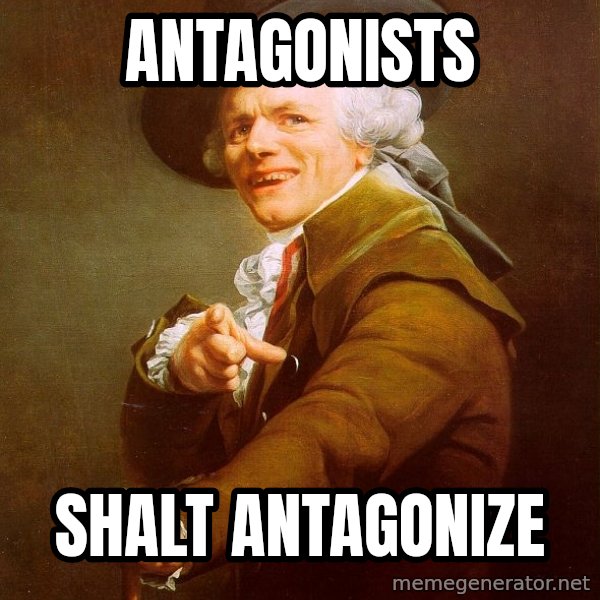 Joseph Ducreux meme: Antagonists / Shalt antagonize
