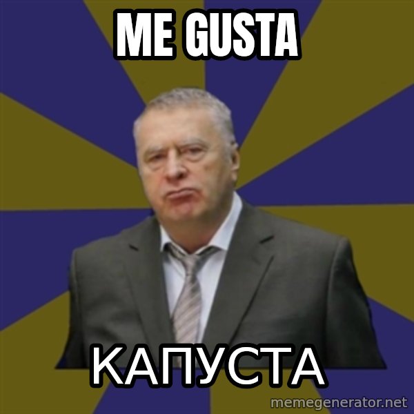 Vladimir Zhirinovsky meme: ME GUSTA / капуста