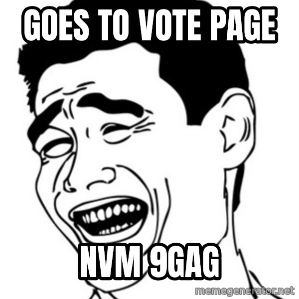 Yao Ming meme: Goes to vote page / nvm 9gag