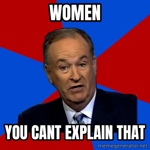 Bill O'Reilly Proves God meme: women / you cant explain that
